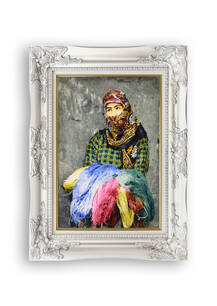 تابلو فرش چهره طرح دختر رنگ رز 27469