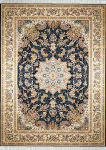 فرش تافته لومانا جدید طرح 403 سرمه ای