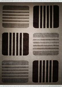 فرش ساوین طرح فریز صدف آرشا شکلاتی