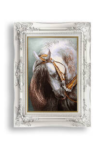 تابلو فرش گل و گلدان طرح سراسب 32011