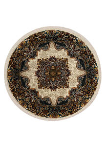 فرش گرد اسپادانا طرح کمند نسکافه ای